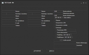 GLS Czechy - list przewozowy