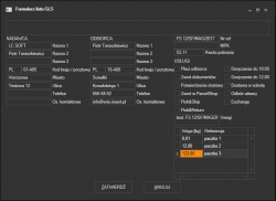 GLS - edycja danych listu przewozowego