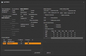 PEKAES - edycja listu przewozowego