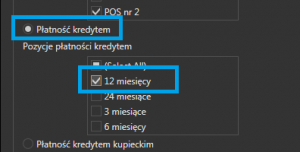 Moduł Subiekt GT - wybrana platnosc kredytem