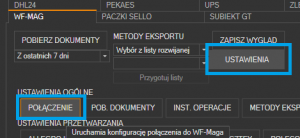 WAPRO Mag - uruchomienie ustawień połączenia