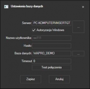 WAPRO Mag - konfiguracja połączenia