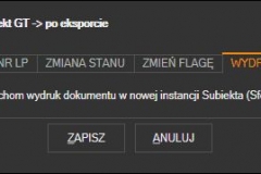 Subiekt GT - wydruk dokumentu po przygotowaniu listu