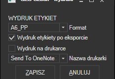 GLS Czechy - ustawienia wydruku listu przewozowego