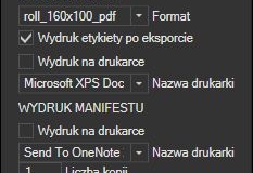 GLS - ustawienia wydruku listu