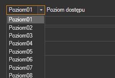 Raporty - edycja poziomu dostępu do raportu