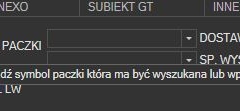 Sello - wprowadzony symbol paczki