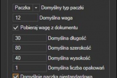 Subiekt GT - konfiguracja domyślnych wartości paczki DHL