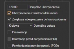 Subiekt GT - domyślne usługi kuriera DHL