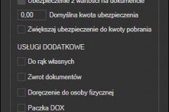 Subiekt GT - wybór usług na list DPD