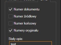 Subiekt GT - opcje przygotowania opisu listu GLS