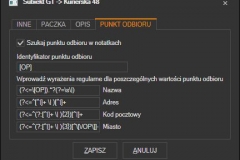 Subiekt GT - odbiór w punkcie - kurierska 48 - konfiguracja w programie ProstaPaczka2