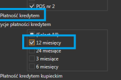 Moduł Subiekt GT - wybrana platnosc kredytem