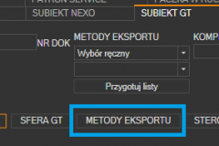 Subiekt GT - otwieranie konfiguracji metod eksportu