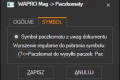 WAPRO Mag - ustawienie wyciągania symbolu paczkomatu z uwag