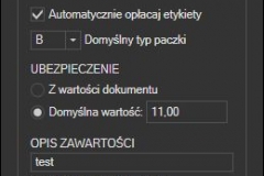 WAPRO Mag - domyślne ustawienia etykiety paczkomat-ów