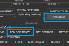 WAPRO Mag - uruchomienie ustawień pobierania