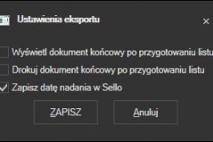 Sello - akcje po przygotowaniu listu