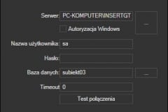 Subiekt GT - połączenie do bazy