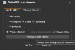 Subiekt GT - akcje po przygotowaniu etykiety nadawczej